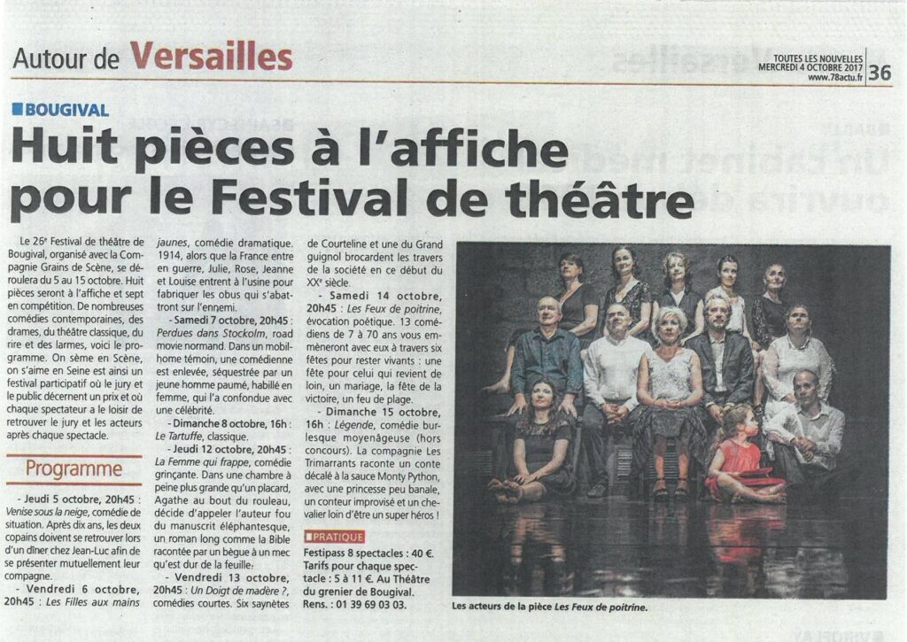 Les Nouvelles de Versailles - 4 oct 2017