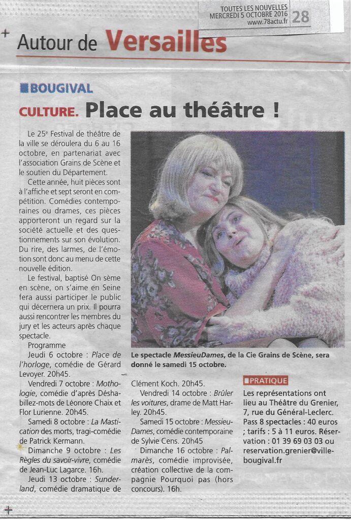 Les Nouvelles de Versailles - 5 oct 2016